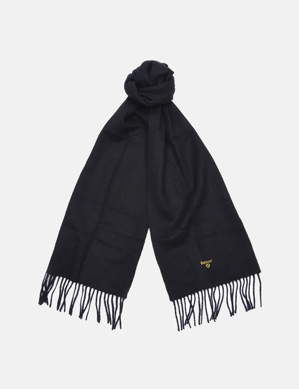 Barbour Plain Lambswool Scarf - Black