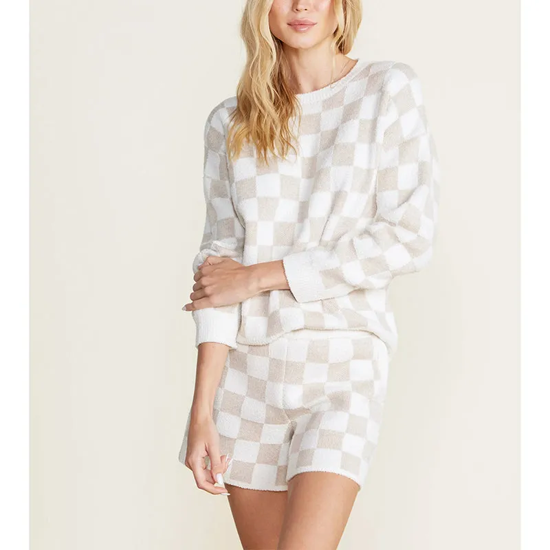 BAREFOOT DREAMS | CozyChic Cotton Checkered Pullover