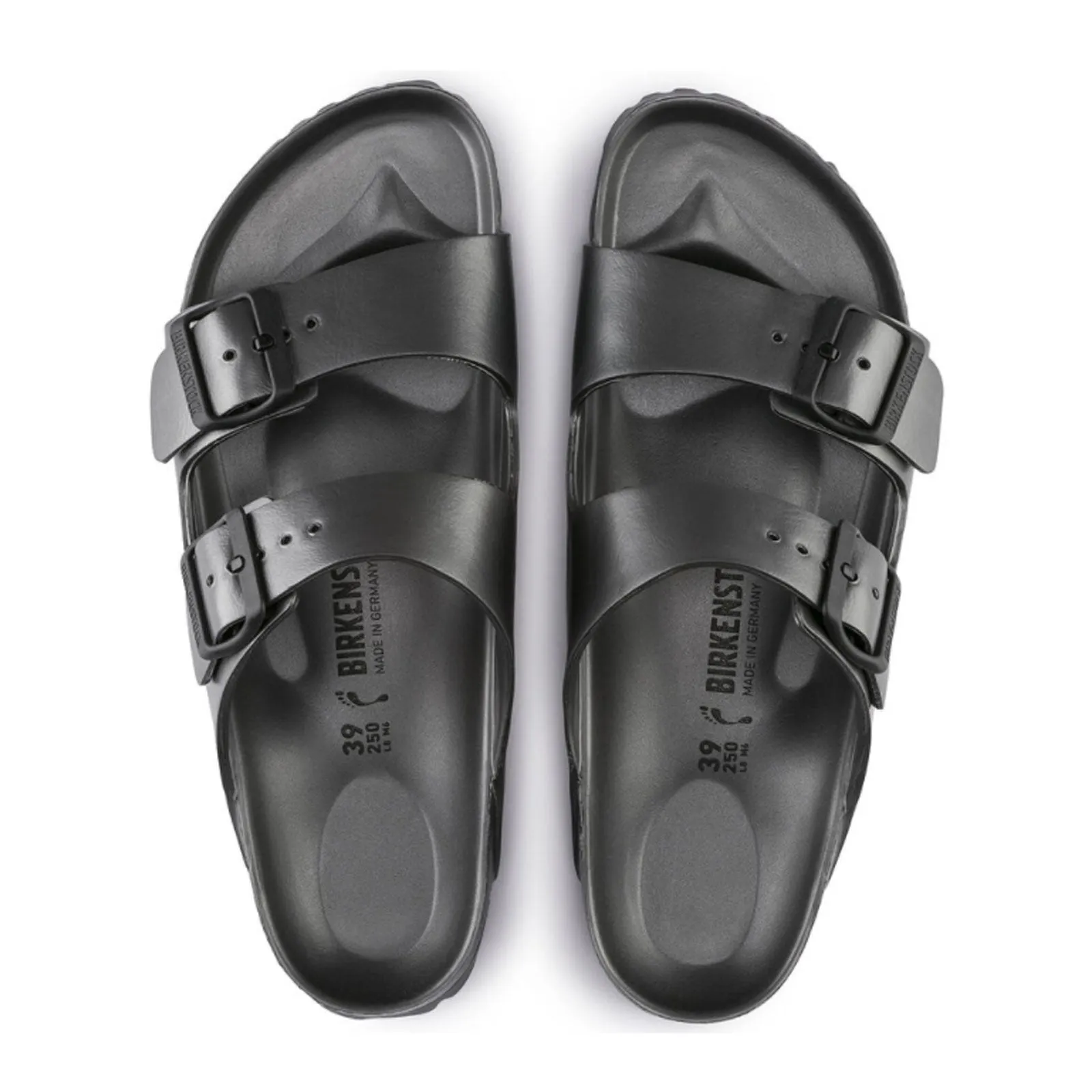 Birkenstock Arizona EVA Narrow Slide Sandal (Women) - Metallic Anthracite