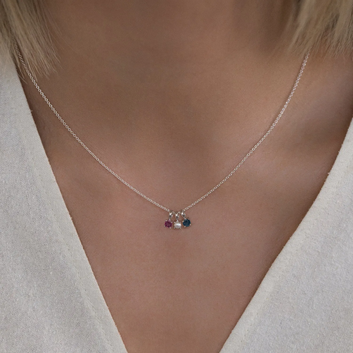 Birthstone Necklace | Silver & Amethyst