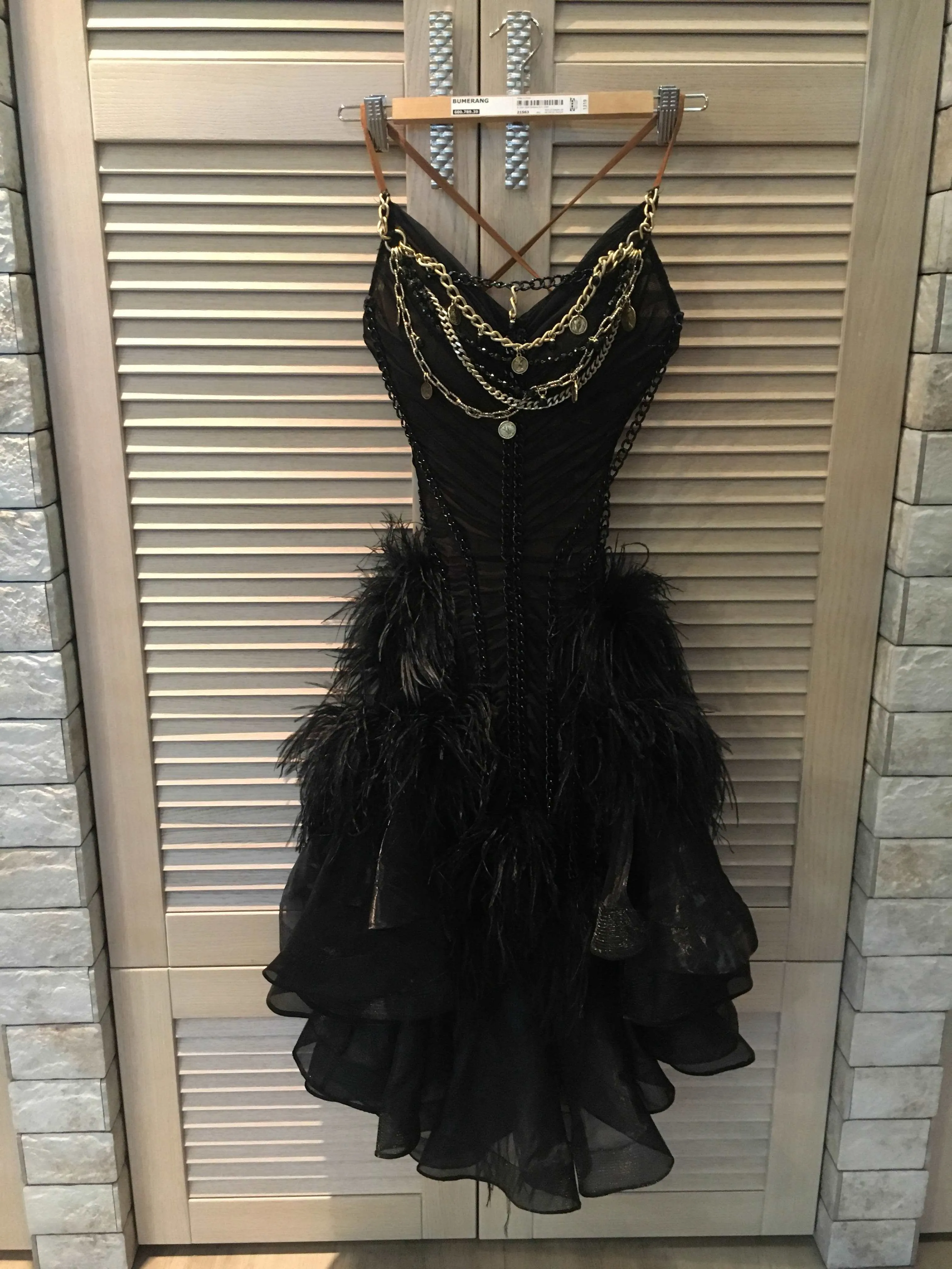 Black Latin Dress with Chains