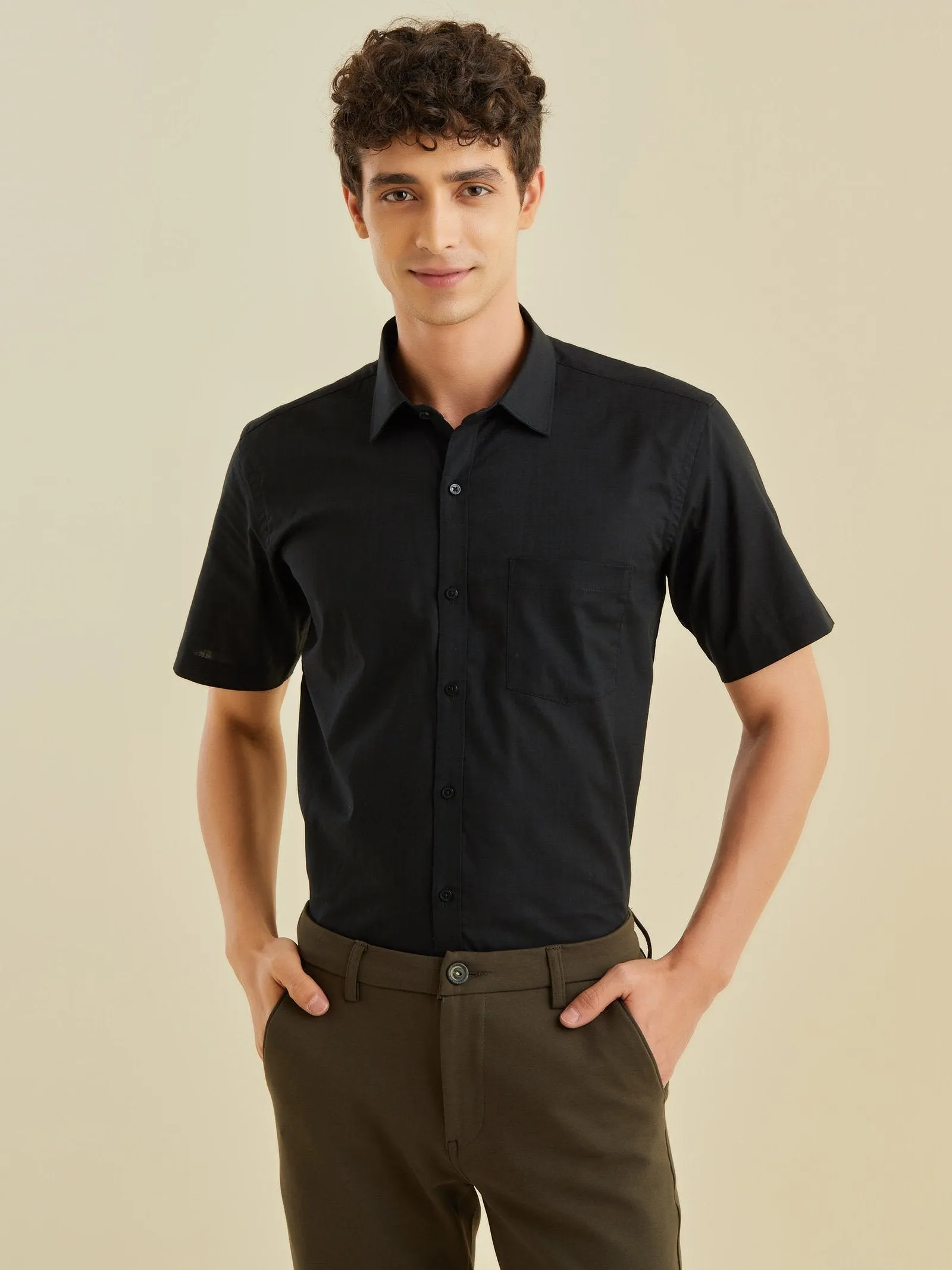 Black Solid Shirt