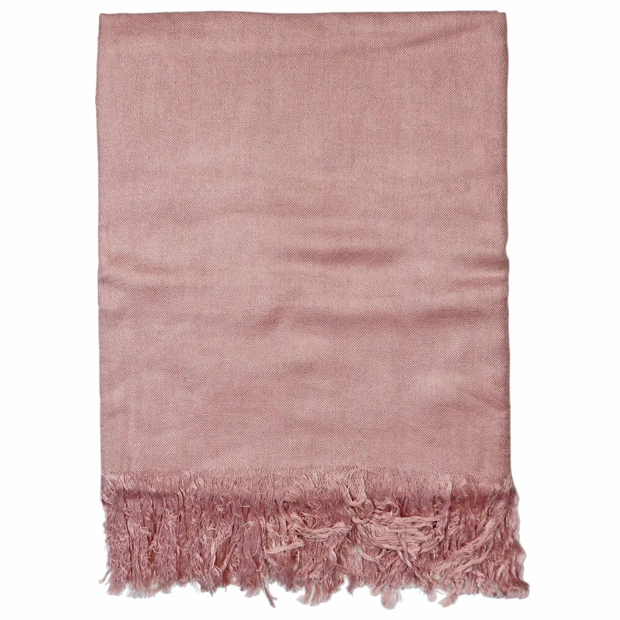 Blue Pacific Tissue Solid Modal and Cashmere Scarf Shawl in Misty Rose Pink