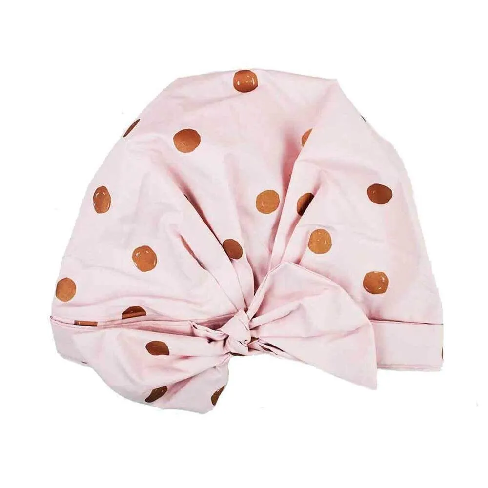 Blush Dot Shower Cap