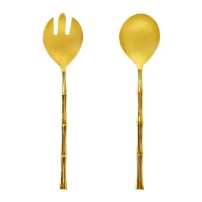 Bonnie and Neil Bamboo Salad Servers - Gold (set of 2)