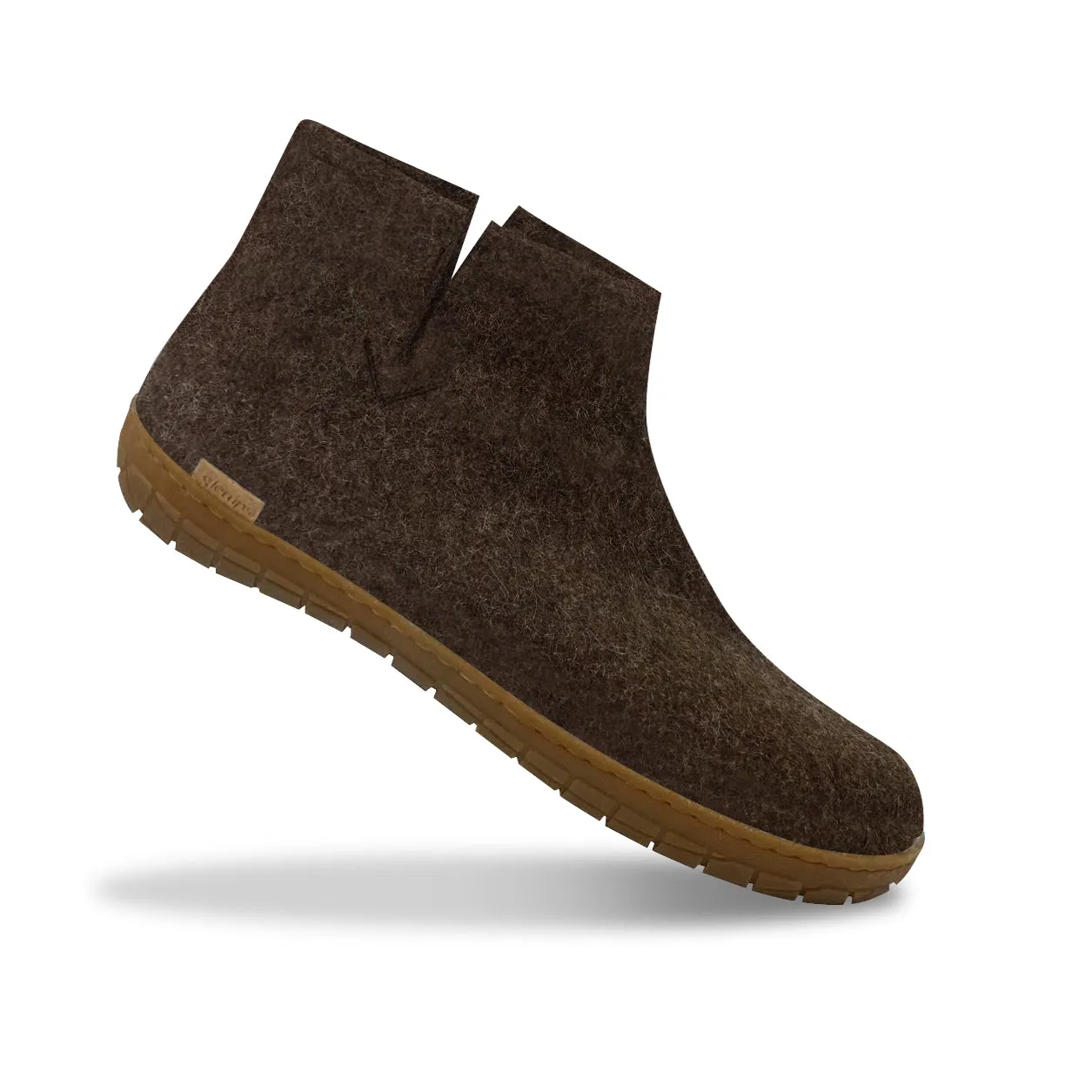 Boot with natural rubber sole - honey - Nature brown