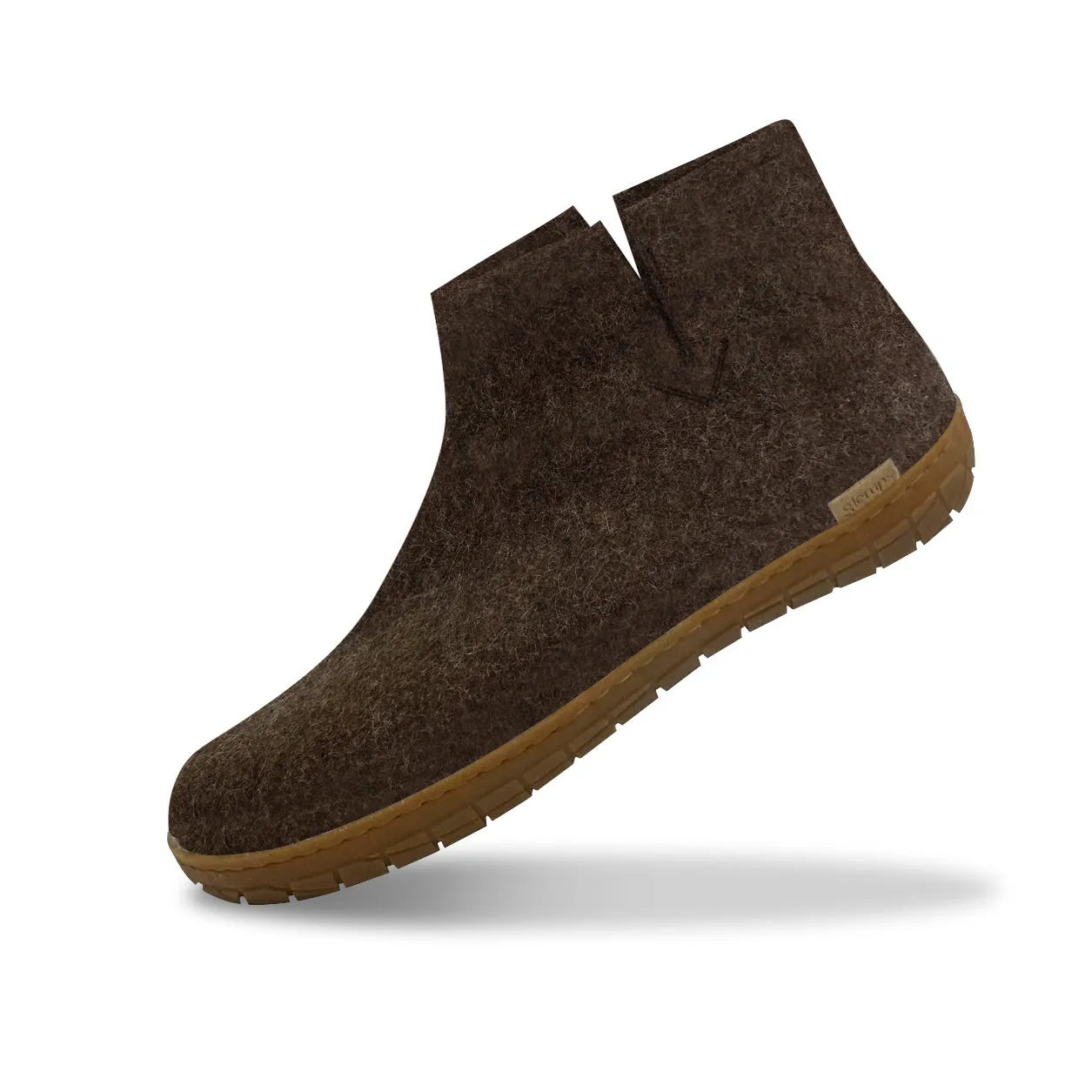 Boot with natural rubber sole - honey - Nature brown