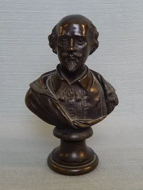 Bronze Shakespeare Statuette - Very Good Vintage Condition