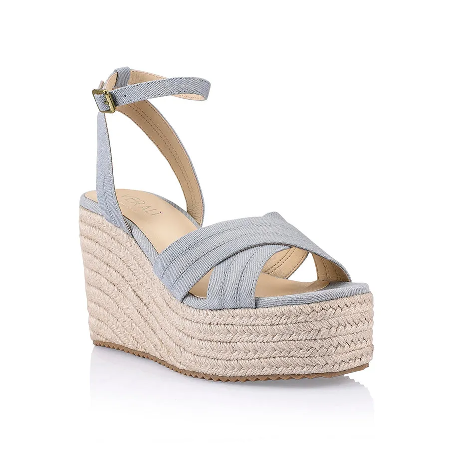 Callie Rope Wedges - Denim