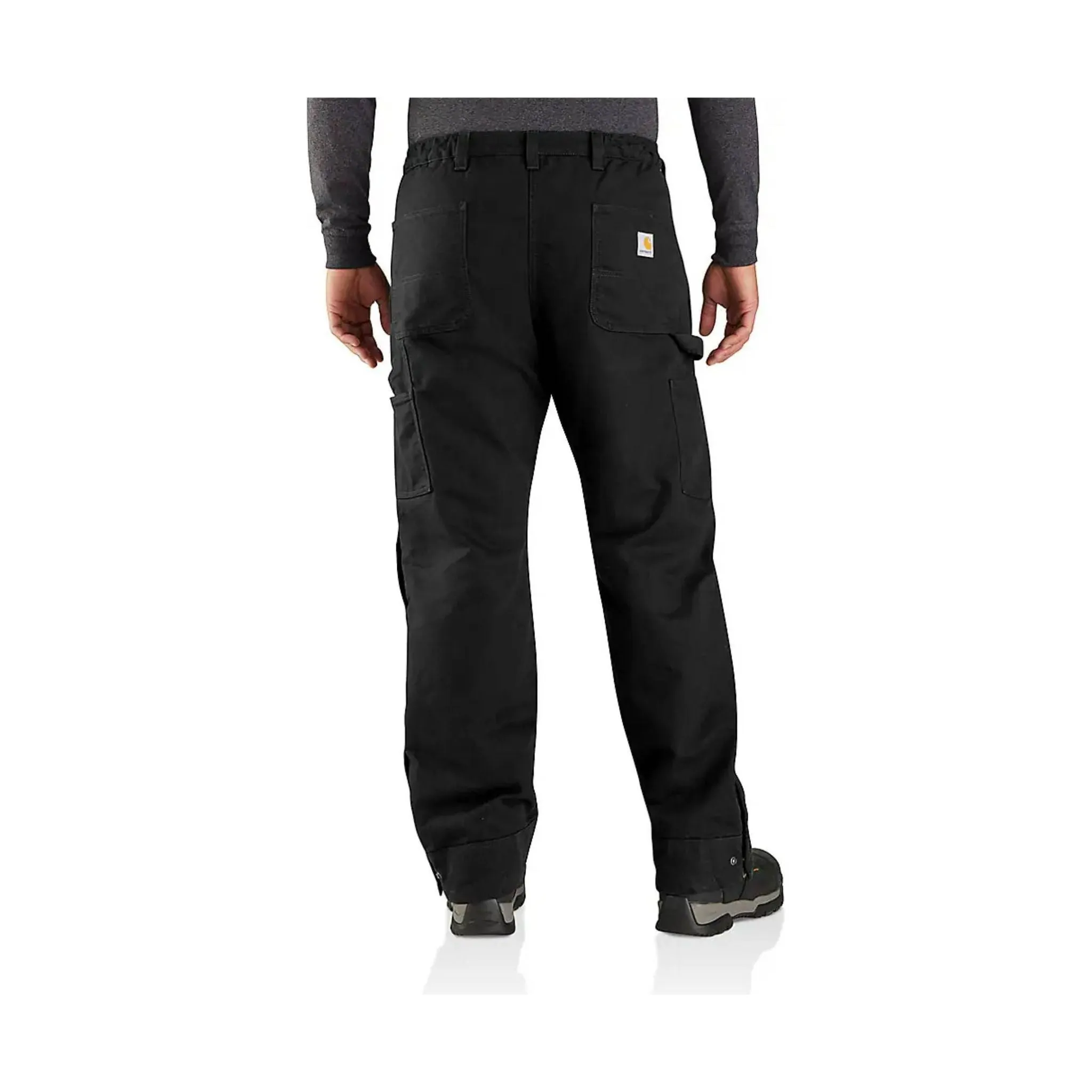 Carhartt Men's Loose Fit Washed Duck Insulated Pant - Black