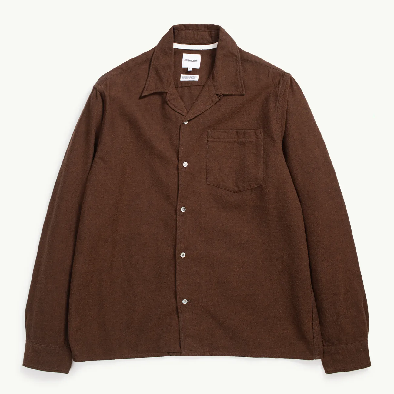 CARSTEN ORGANIC SHIRT LS RUST BROWN