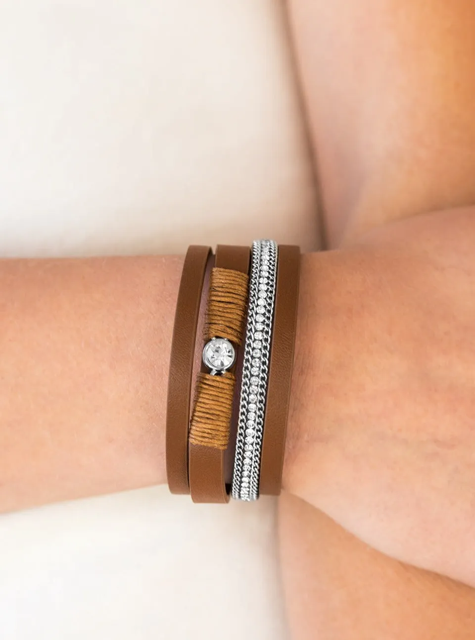 Catwalk Craze Brown Bracelet