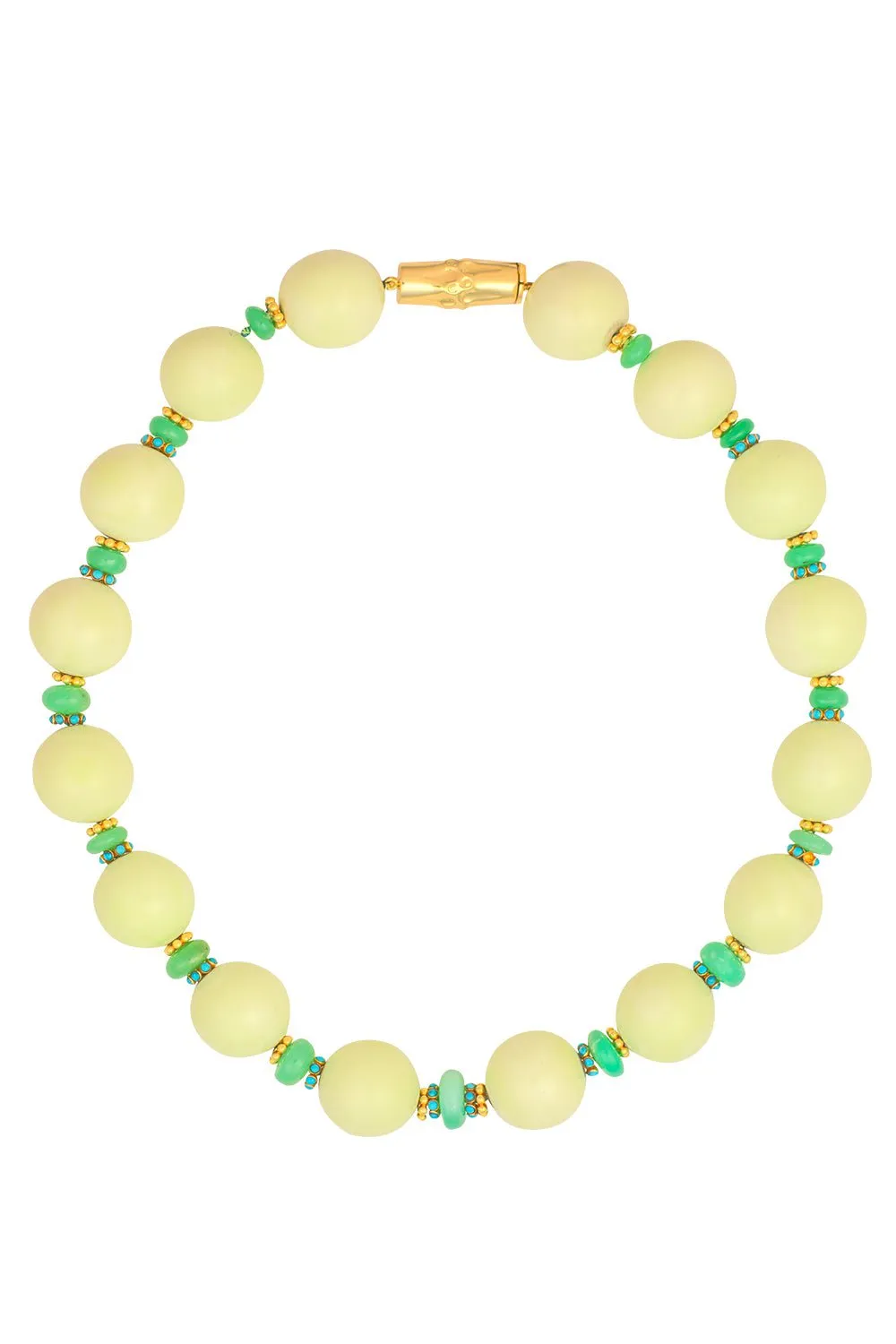 Chrysoprase Tsavorite Beaded Necklace