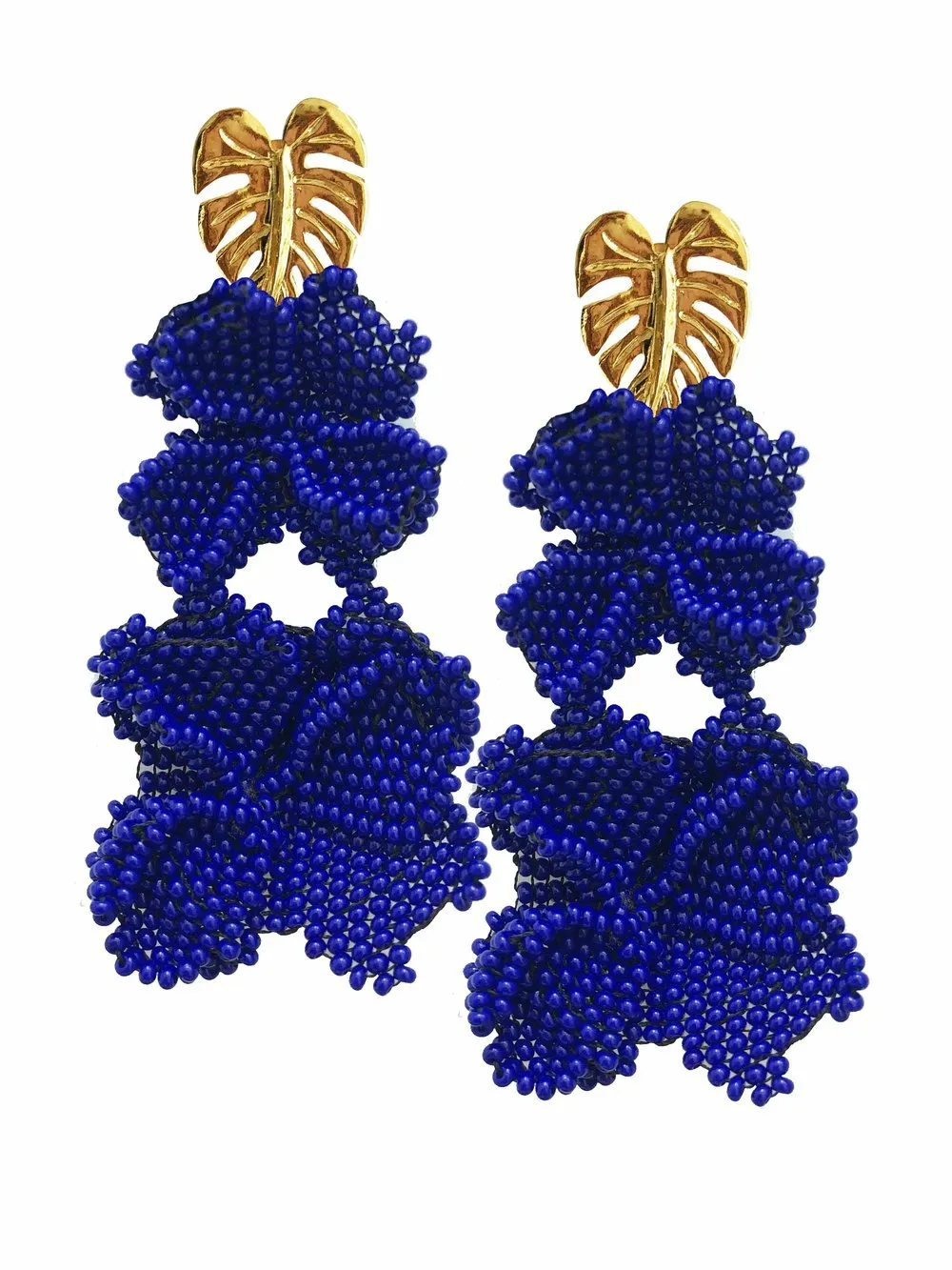 Cobalt Garden Earrings (2F)