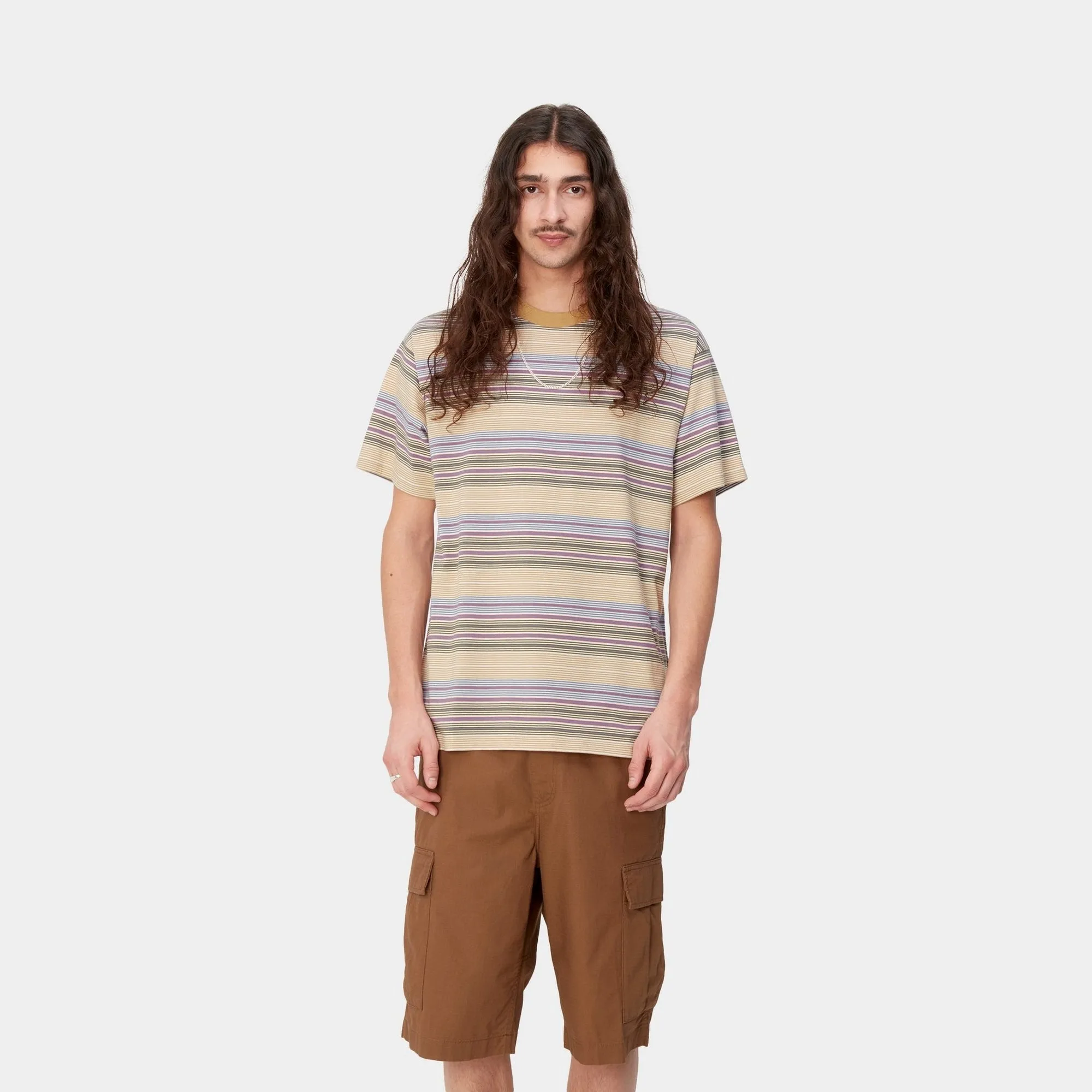 Colby Stripe T-Shirt | Bourbon