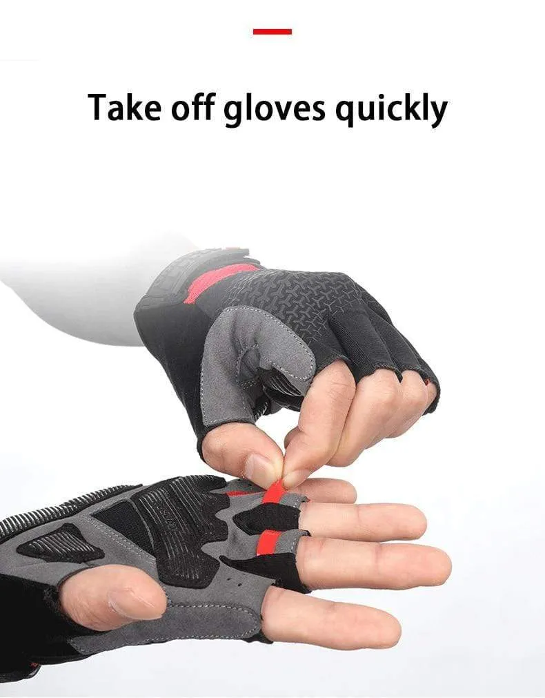 Cycling Bike Half Finger Non-slip Gloves Shockproof Summer Breathable MTB Road Bicycle Gloves Men Women Cycling Equipment