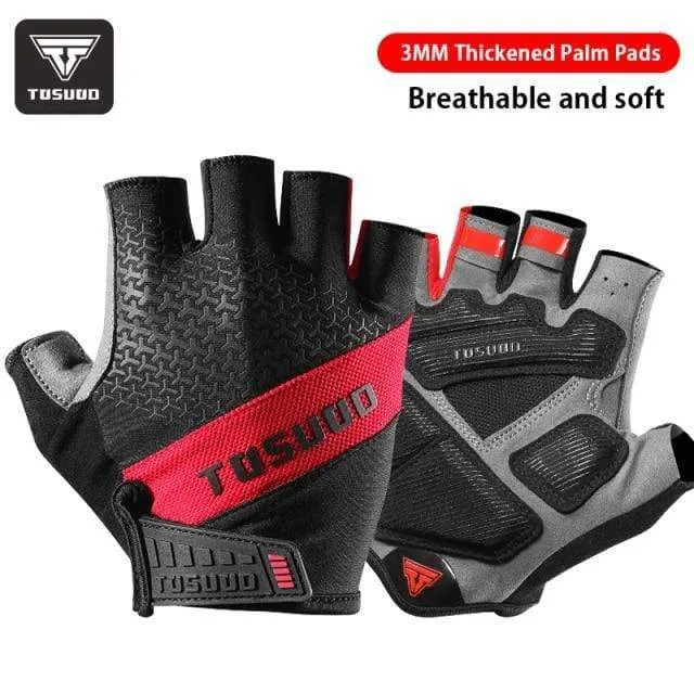 Cycling Bike Half Finger Non-slip Gloves Shockproof Summer Breathable MTB Road Bicycle Gloves Men Women Cycling Equipment