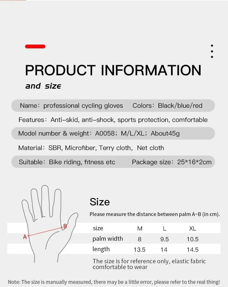 Cycling Gloves Fingerless Riding MTB Bike Bicycle Glove Thermal Warm Motorcycle Winter Autumn Women Men