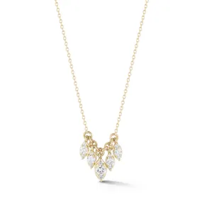 Dana Rebecca Designs - Sophia Ryan - Marquise Cluster Station Necklace with Diamonds, Yellow Gold