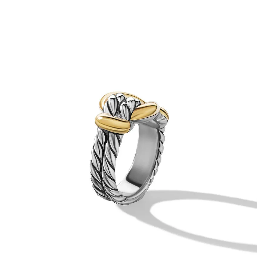 David Yurman Thoroughbred Loop Ring with 18K Yellow Gold 13MM