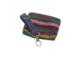 Denim Pouch Rainbow Striped