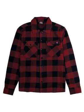 Dickies Unisex checked shirt New Sacramento DK0A4XDZMR maroon 