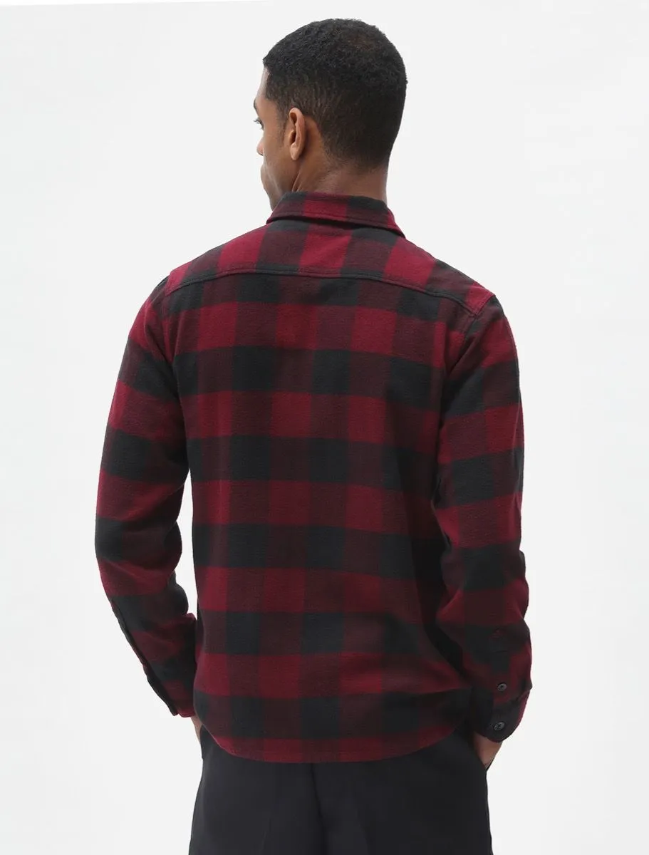 Dickies Unisex checked shirt New Sacramento DK0A4XDZMR maroon 