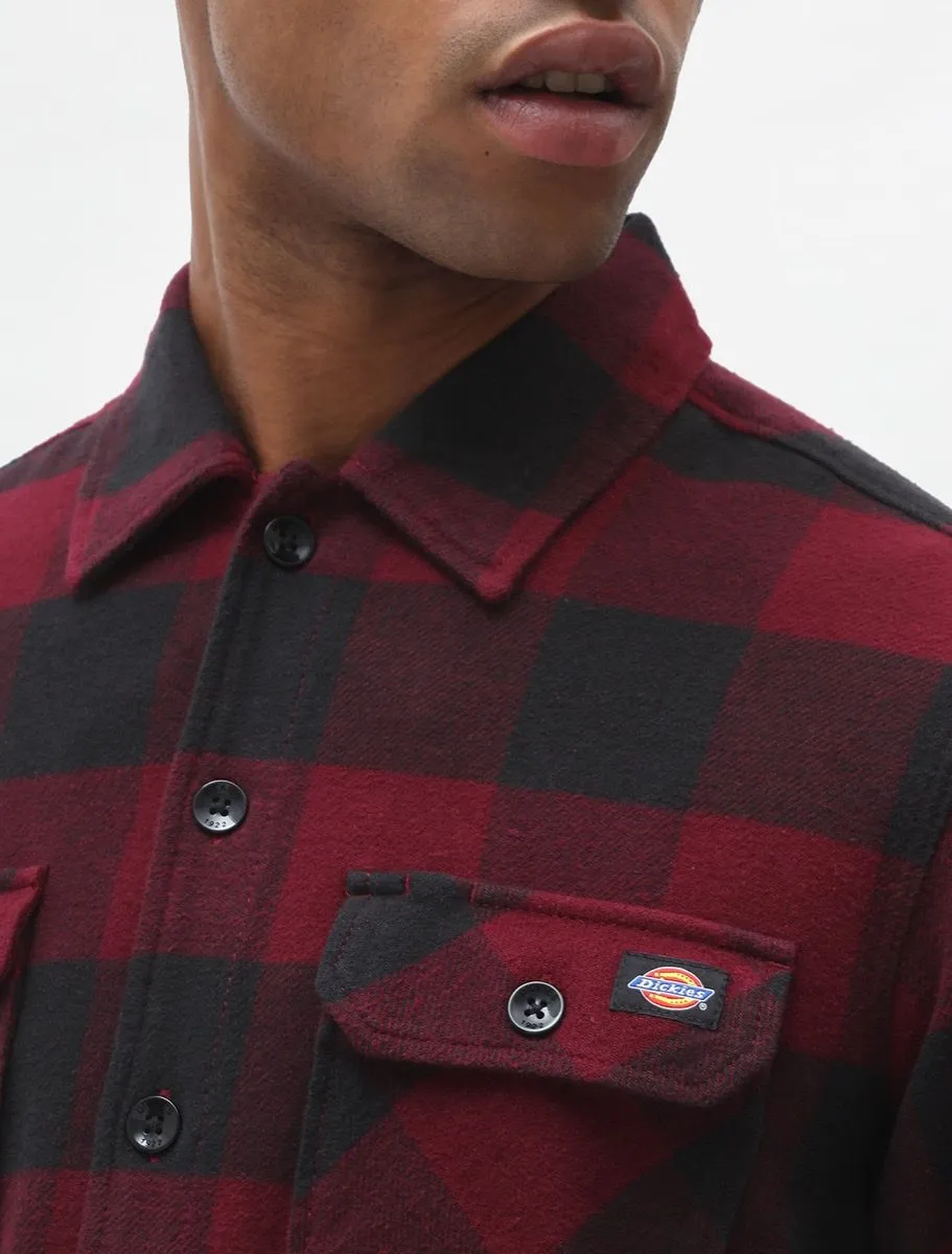 Dickies Unisex checked shirt New Sacramento DK0A4XDZMR maroon 