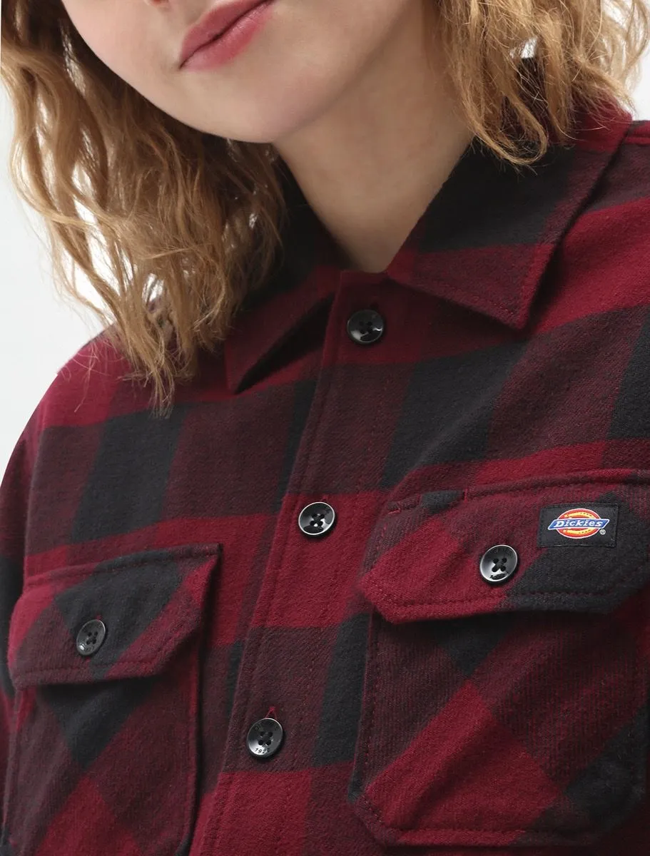 Dickies Unisex checked shirt New Sacramento DK0A4XDZMR maroon 