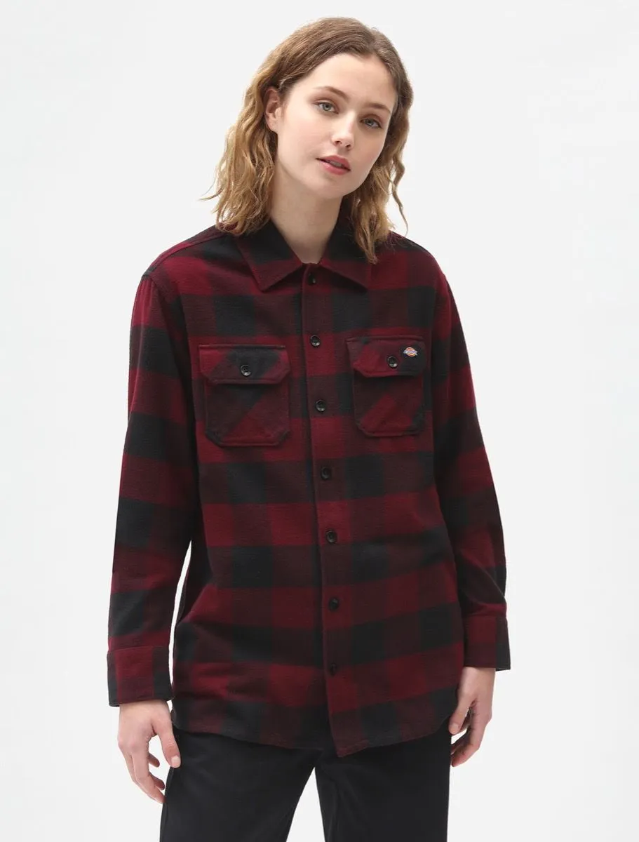 Dickies Unisex checked shirt New Sacramento DK0A4XDZMR maroon 