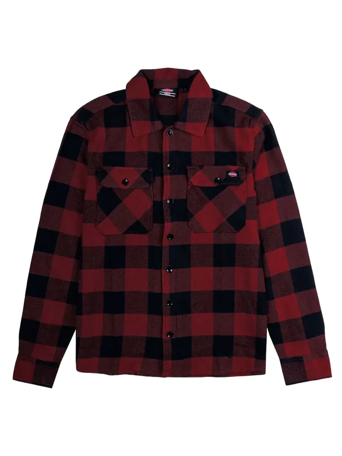 Dickies Unisex checked shirt New Sacramento DK0A4XDZMR maroon 