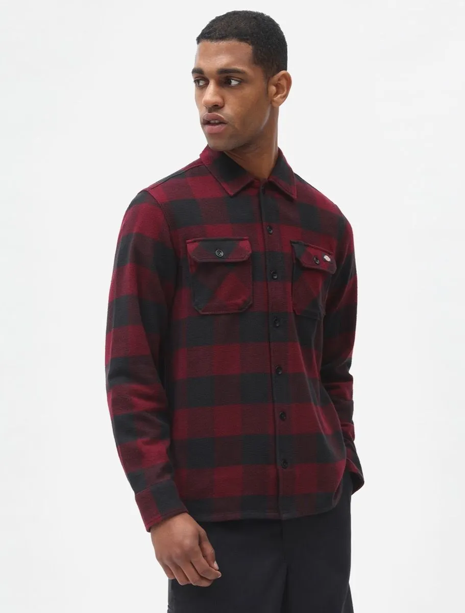 Dickies Unisex checked shirt New Sacramento DK0A4XDZMR maroon 