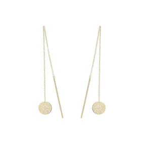 Disc Threader Earrings