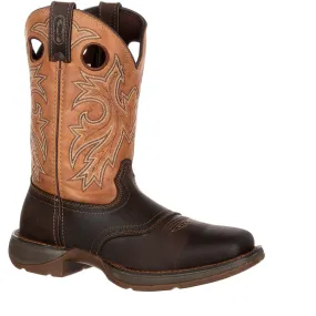 Durango Men's Rebel 11" Steel Toe WP Western Boot- Brown/Tan- DB019