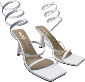 Ego White Wrap Around Heels UK 8 EU 41 👠