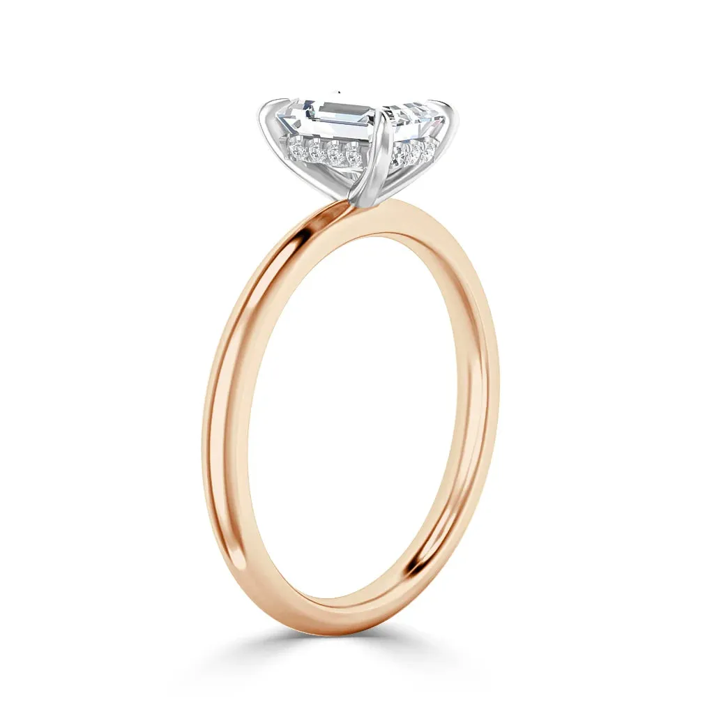 Elaine  - 18ct Rose Gold - Emerald