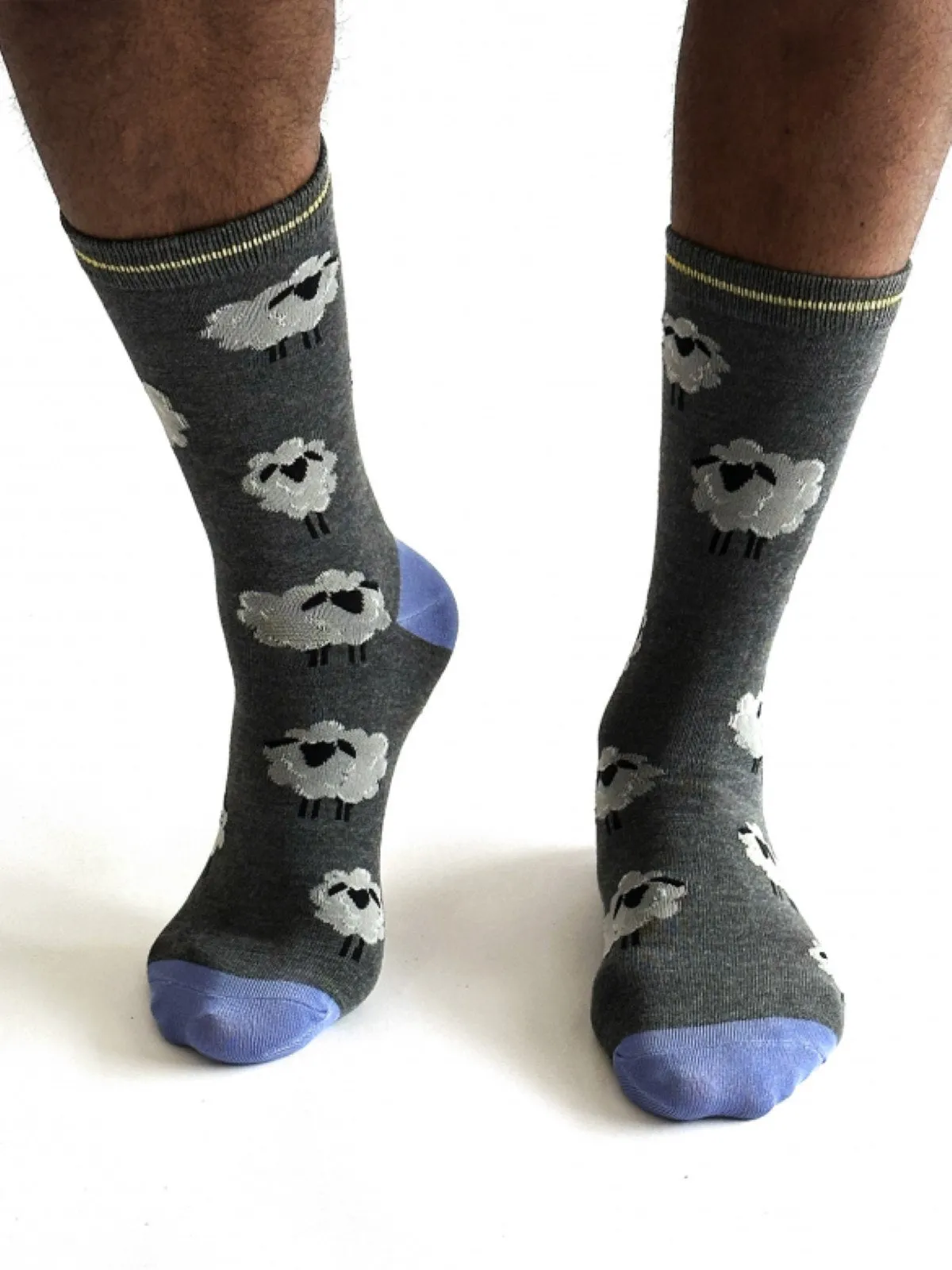 Elliot Sheep Bamboo Socks - Grey