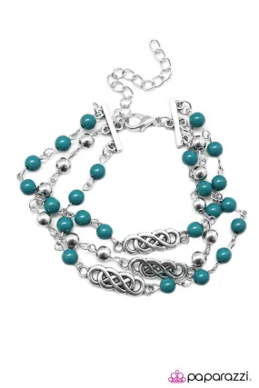 Ever Everlasting Blue and Silver Bracelet - Paparazzi Accessories