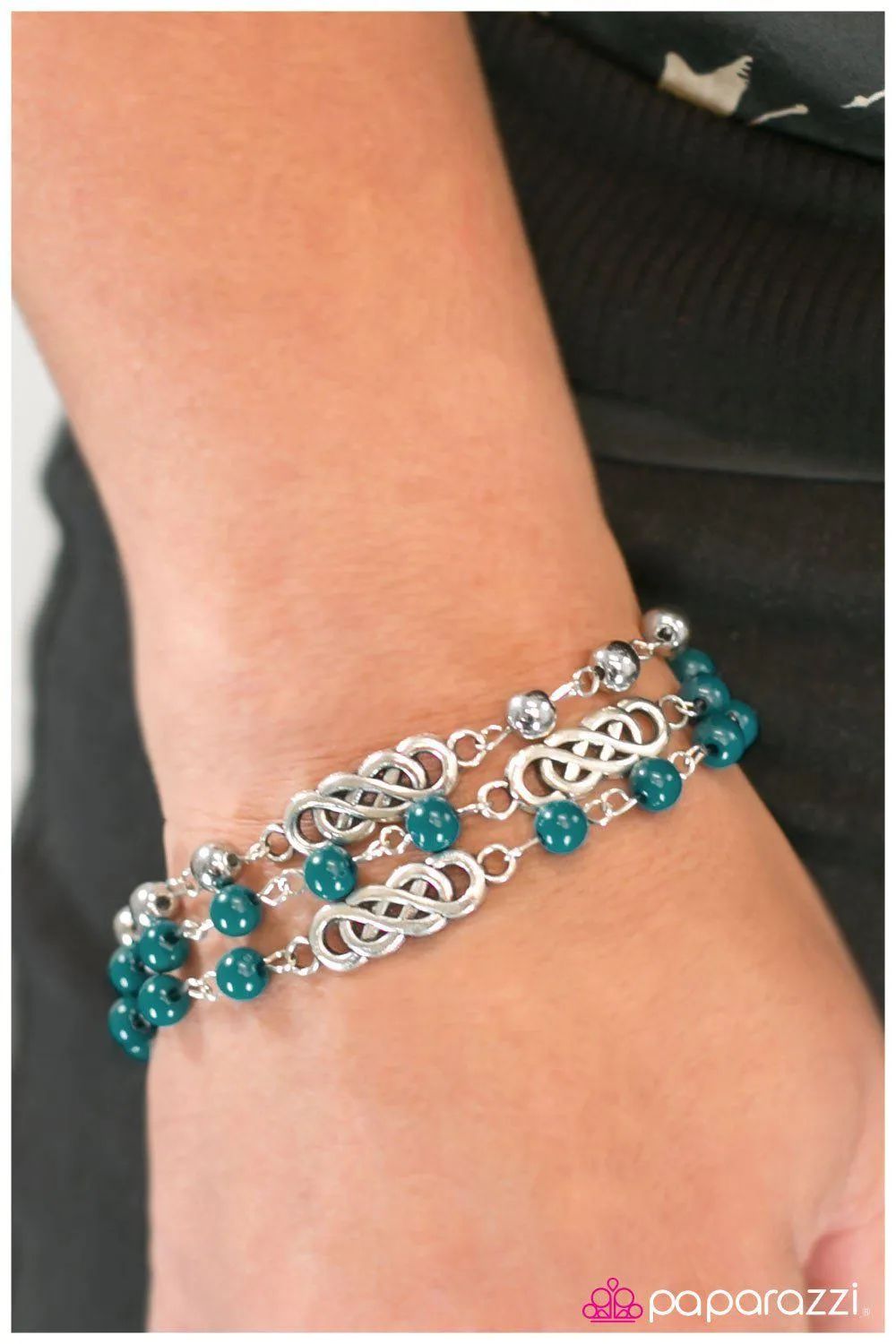 Ever Everlasting Blue and Silver Bracelet - Paparazzi Accessories