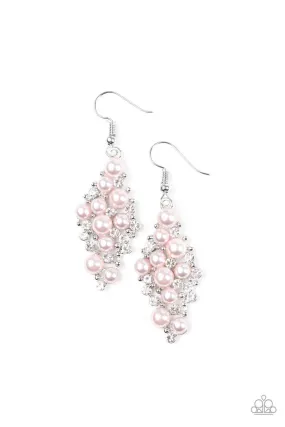 Famous Fashion Pink Pearl Earrings - Paparazzi Accessories