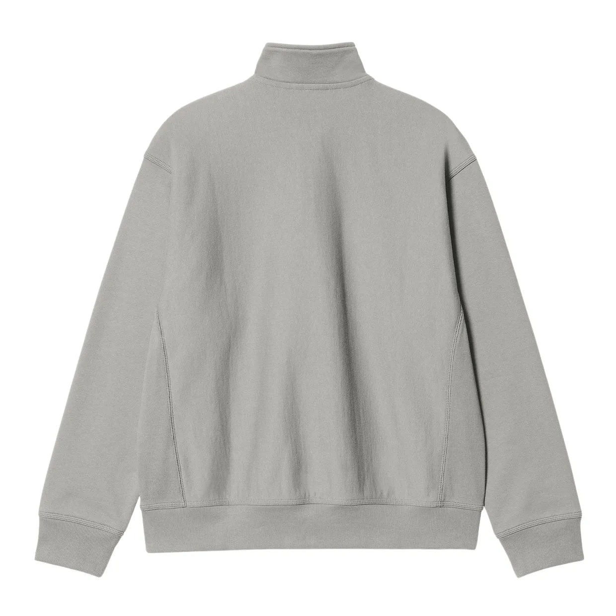 Felpa Uomo Carhartt WIP Half Zip American Script Grigio Chiaro