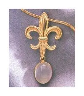 Fleur-De-Lys Moonstone Necklace