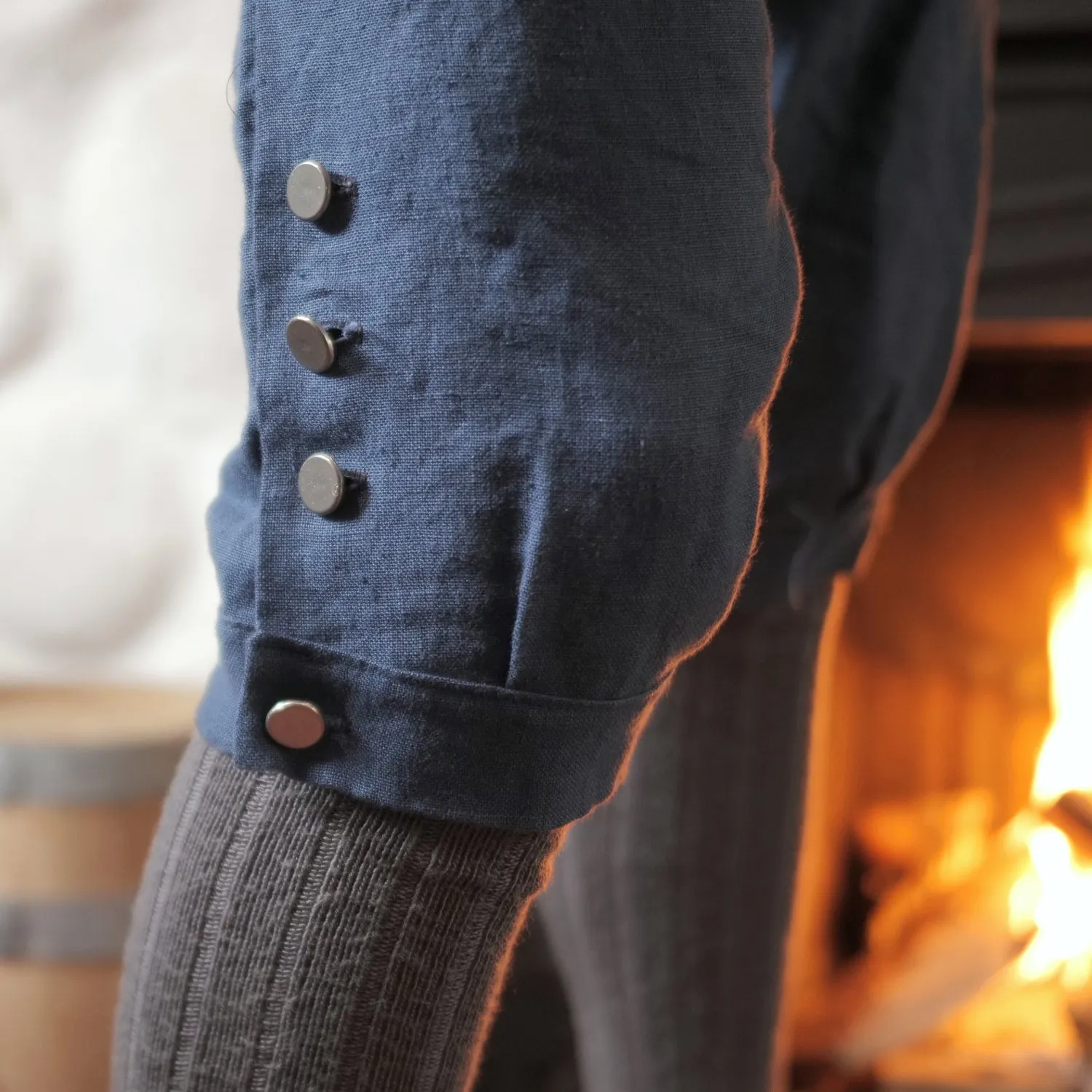 Fly Front Knee Breeches - Linen