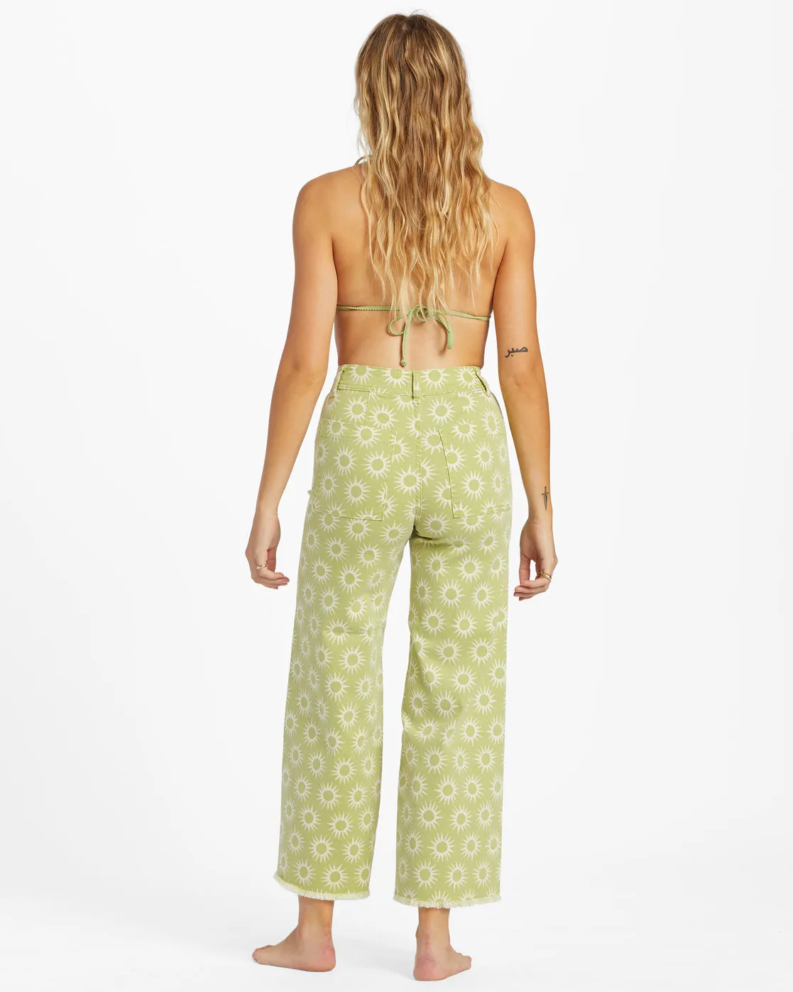 Free Fall Print Wide Leg Pants