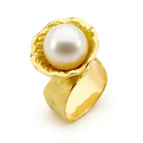 Freeform Australian Pearl Ring