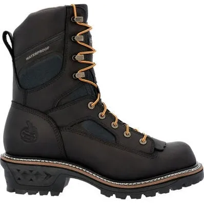 Georgia Men's Ltx Logger 9" Soft Toe WP Work Boot -Black- GB00618