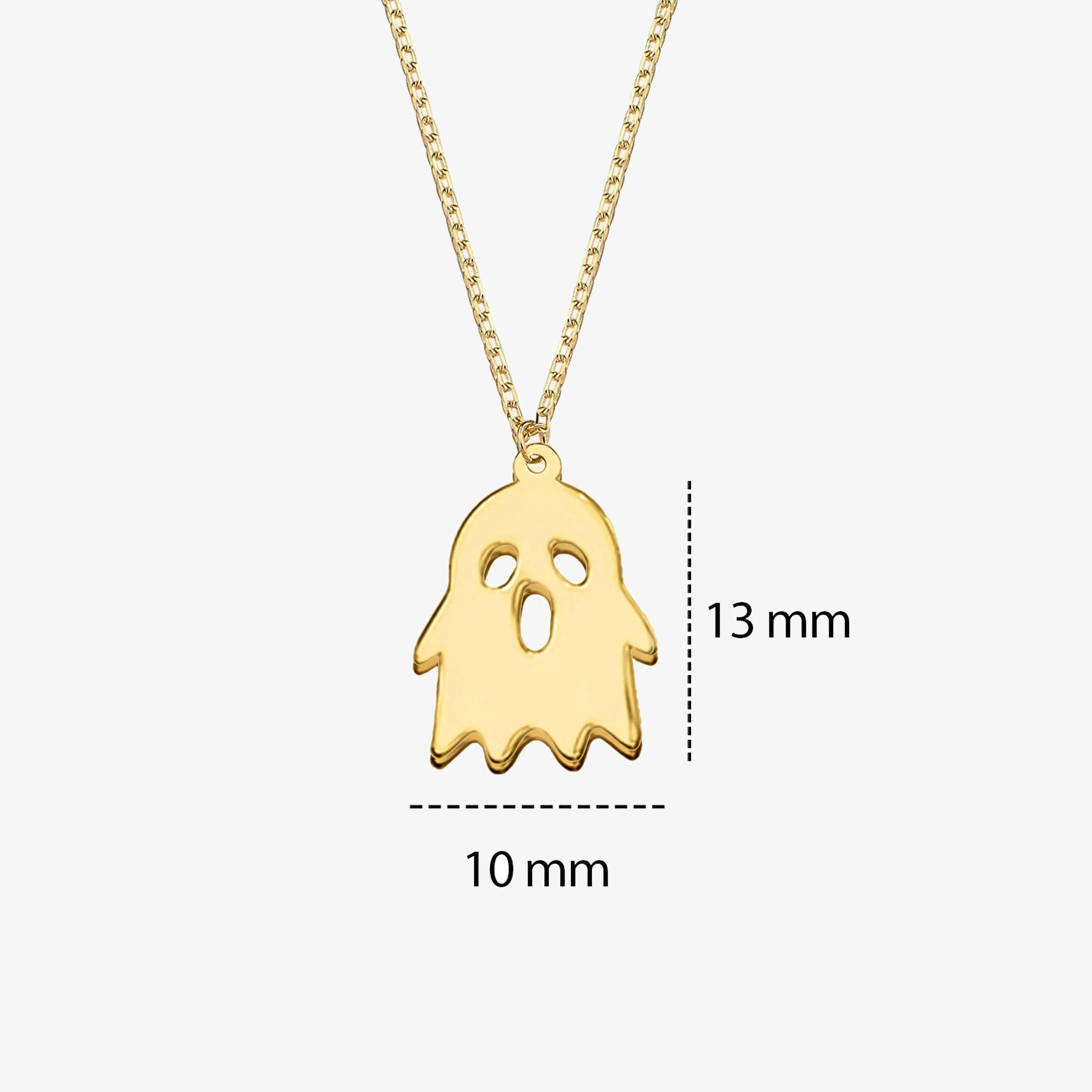 Ghost Necklace | 14K Solid Gold