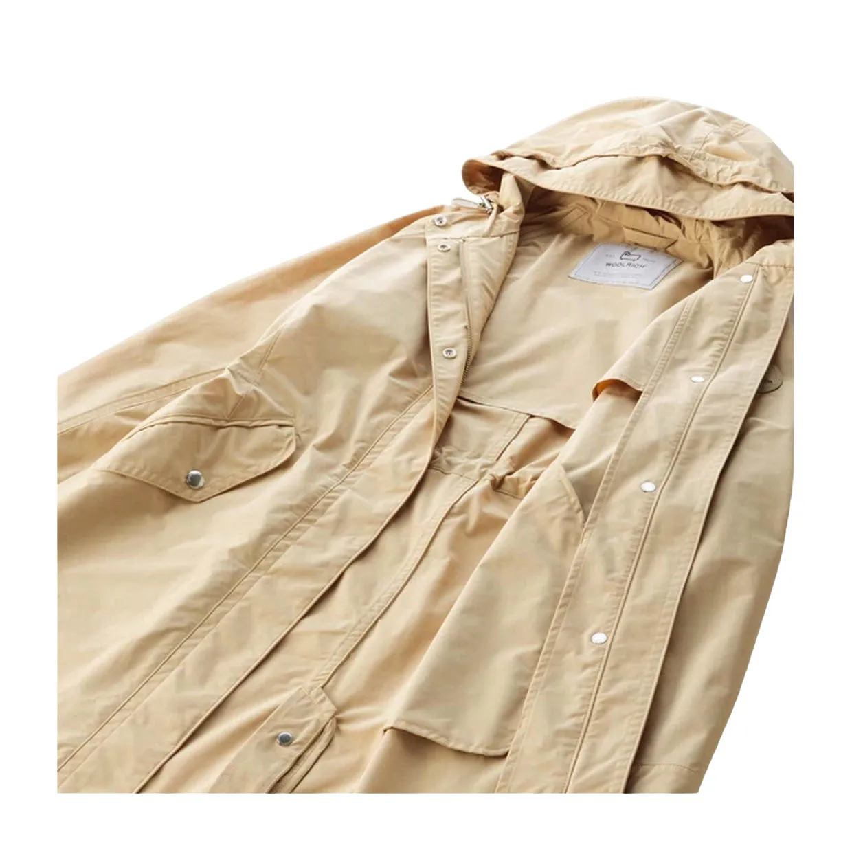 Giubbino Donna Woolrich Long Summer Parka Beige