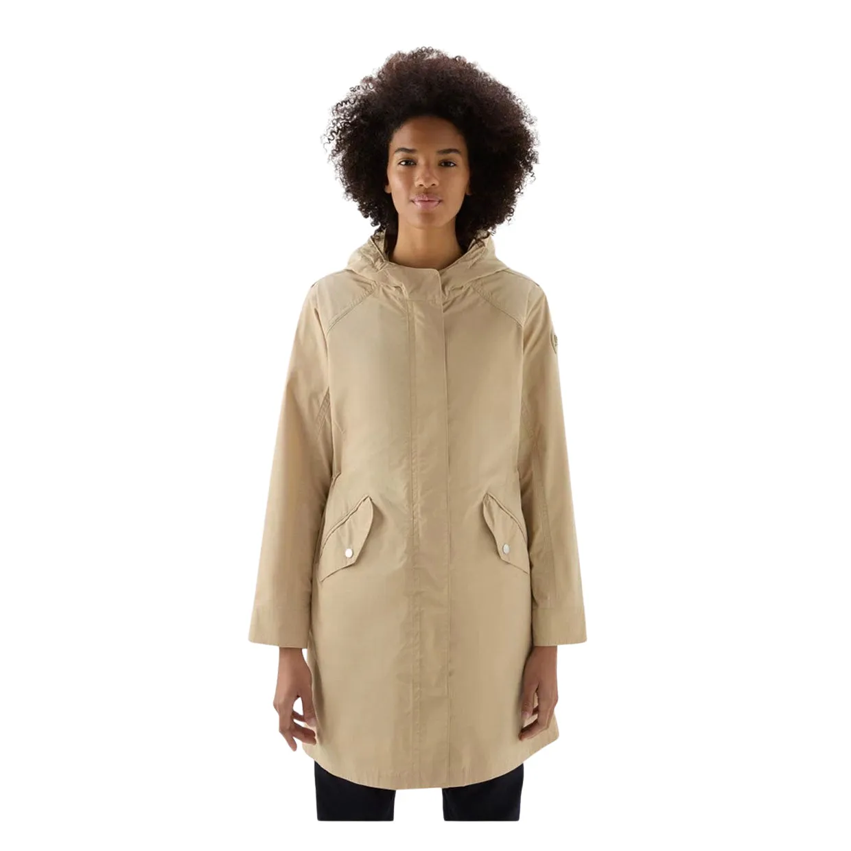 Giubbino Donna Woolrich Long Summer Parka Beige