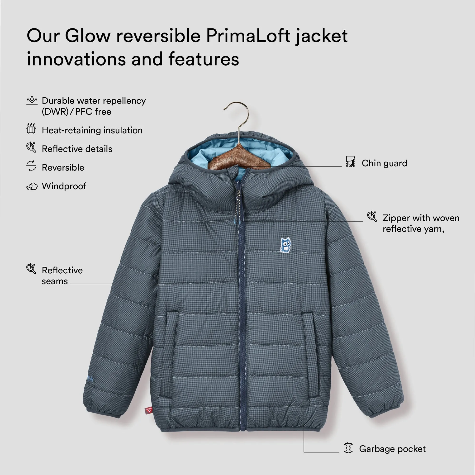 Glow reversible PrimaLoft jacket